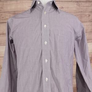 Stafford Performance Dress Shirt 16 34/35 Stripe Broadcloth Classic Fit